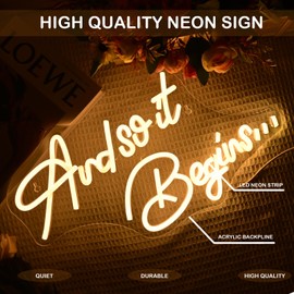 ineonlife And So It Begins Neon Sign Letter Led Neon Signs Classroom Neon Light For Wall Decor Dimmable Light Up Sign For Reading Room Bookstore Bookish Decoration Girls Kids Gifts