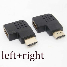 Unbranded HDMI Adapter Right + Left + 90 ° Angle Male to Female Type Port Angled adaptor - Right + Left