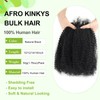 poetically Afro Kinkys Bulk Human Hair 12 Inch 50g/Pack Braiding