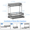 Zufudo 2 Pack Under Sink Organizers and Storage, 2 Tier