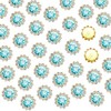 100 Pcs 12MM Sew on Rhinestones Crystals Glass Metal Base