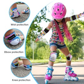 BOSONER Kids/Youth Knee Pad Elbow Pads for Roller Skates Cycling BMX Bike Skateboard Inline Rollerblading, Skating Skatings Scooter Riding Sports