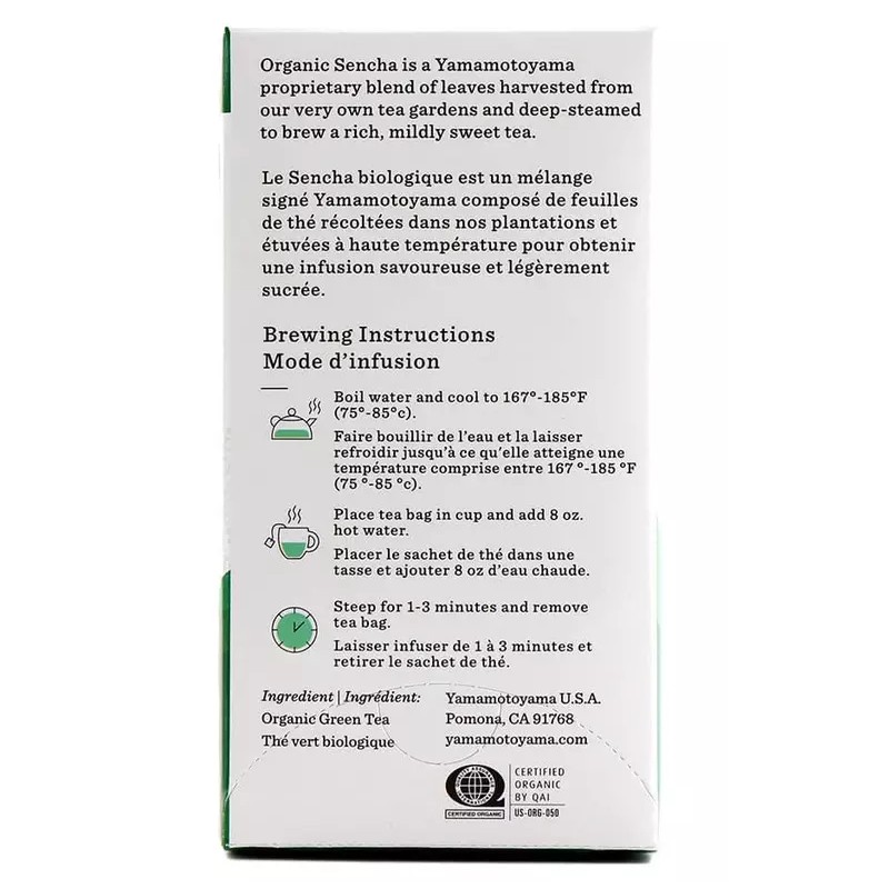 Yamamotoyama Japanese Yamamotoyama Organic SENCHA Premium Green Tea (18 Tea