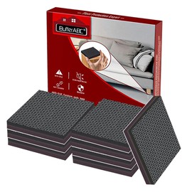 BufferABC Non Slip Furniture Pads, 8pcs 75 mm Furniture Grippers Rubber Feet Floor Protectors, Premium Adhesive Anti Slip Pad for Keep Heavy Duty Furniture in Place and Protect Floor from Scratches…