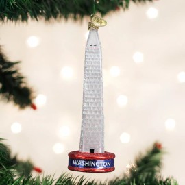 OLD WORLD CHRISTMAS WASHINGTON MONUMENT GLASS CHRISTMAS ORNAMENT 20093