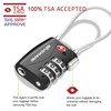 2 Pack TSA Approved Travel Luggage Locks, Long Cable Combination