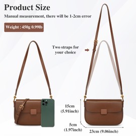 BAIGIO Damen Umhängetaschen Leder PU Damen Handy Schultertasche PU Leder Crossbody Bag Damen Handytasche zum Umhängen, Umhängetasche Damen Klein Moderne Taschen mit Breitem