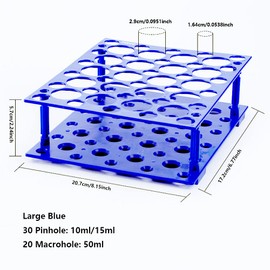 Centrifuge Tube Rack, HIPS Test Tube Rack Stand for 10ml / 15ml / 50ml Laboratory Tube