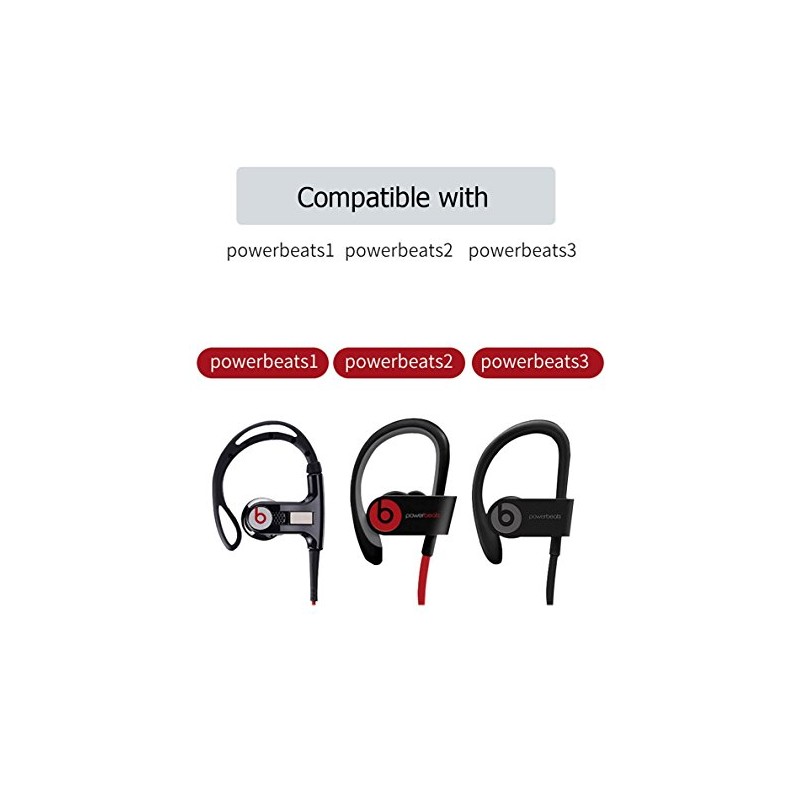 Gray Replacement Earbud Tips for Beats Powerbeats3 Wireless in Ear
