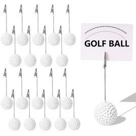 20 Pcs Golf Ball Card Holder Name Place Card Holder Alligator Clips Golf Ball Picture Clips for Office Menu Wedding Party Events Decoration