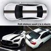 Leasinder 49"x 8.7" Car Hood Stripe Sticker Auto Racing Stripes