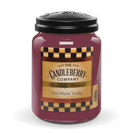 Candleberry Candles Hot Maple Toddy | Strong Fragrances for Home | Hand Poured in The USA | Highly Scented | 135 Hour Burn Time | Large Jar