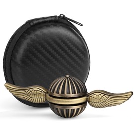 Umnodobn Brass Fidget Hand Spinner for Kids & Adults, Metal Finger Spinner Spinning Toys for Anxiety Relief, Reducing Boredom Cool Gadget Christmas Birthday Gifts Stocking Stuffer for Boys Age 3-12