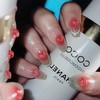 Watermelon Bar [Handmade Nail Tips] - Coffin / 수박바 [수제네일팁]