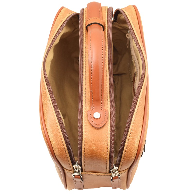 ANDY HAWARD 25814 Men's 2nd Bag, Double Zipper, 2-Way Handle,