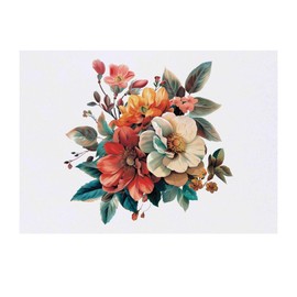 Large 'Variety of Flowers ' Temporary Tattoo (TO00073031)