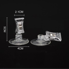 10Pcs Plastic 40mm Round Suction Cup Clip Advertising Pop Sign Paper Card Display Clamp Price Label Tag Promotion Clips Holders Stand Suction Cups with Clips for Hanging Supermarket Home Office Accessories