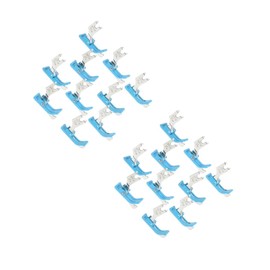 Tofficu 10pcs Industrial Sewing Machine Presser Feet Set - Right/Left Edge Guide, Compatible with Various Brands, Enhance Sewing Efficiency, Blue