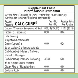 Calcio Coral Okinawa Vitamina D3 Calcicure 100 Capsulas                                                                                               