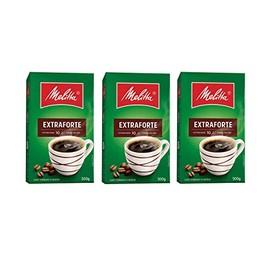 Melitta Extra Strong Roasted Coffee - 17.6 oz | Café Extra-Forte Melitta - 500g - (PACK OF 03)