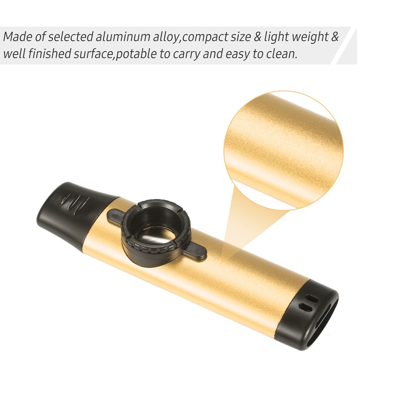 Aluminum Alloy Kazoo Woodwind Instrument Musical Instrument for Beginners Gold