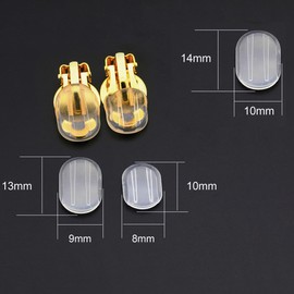 Earring Pads, Multi Style, 80 Pieces, 8 Sizes, TPE Material, Comfort Cushions for Clip-on Earrings, Clear, White, Milky (Group 1)