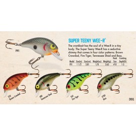 Rebel Super Teeny Wee-R Señuelo (Brown Crawdad, 1 1/2 Pulgadas)