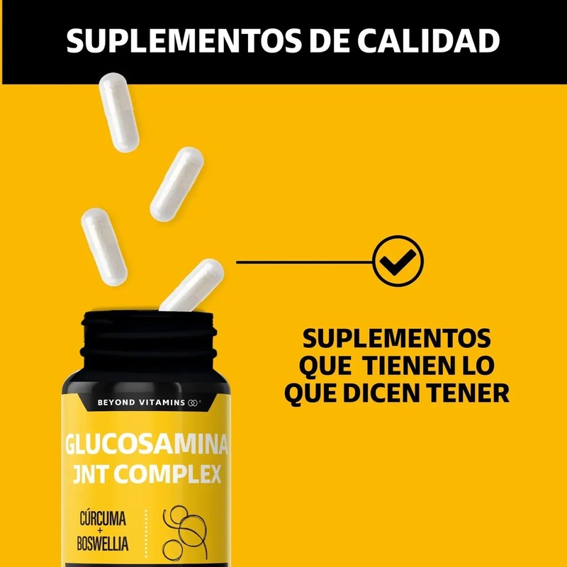 Suplemento Para Articulaciones Con Glucosamina Y Cúrcuma