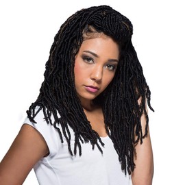 Bobbi Boss Synthetic Hair Crochet Braids African Roots Braid Collection Nu Locs 14" (6-PACK, 4)