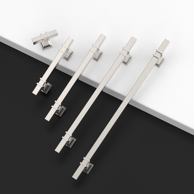 Coinkoly 10 Pack 7-1/2"(192mm) Brushed Nickel Cabinet Pulls Kitchen Satin