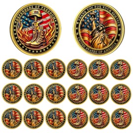 20 PCS AtSKnSK Challenge Coin Thank You for Your Service Coins for Veterans Appreciation Veteran's Day Gifts Bulk (Flame Army Boots, Piece, 20)