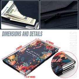 BVYA Metal Corner Server Book Cover - Waitress Book Organizer with Zipper Pouch for Restaurant Waitstaff with Pen Holder