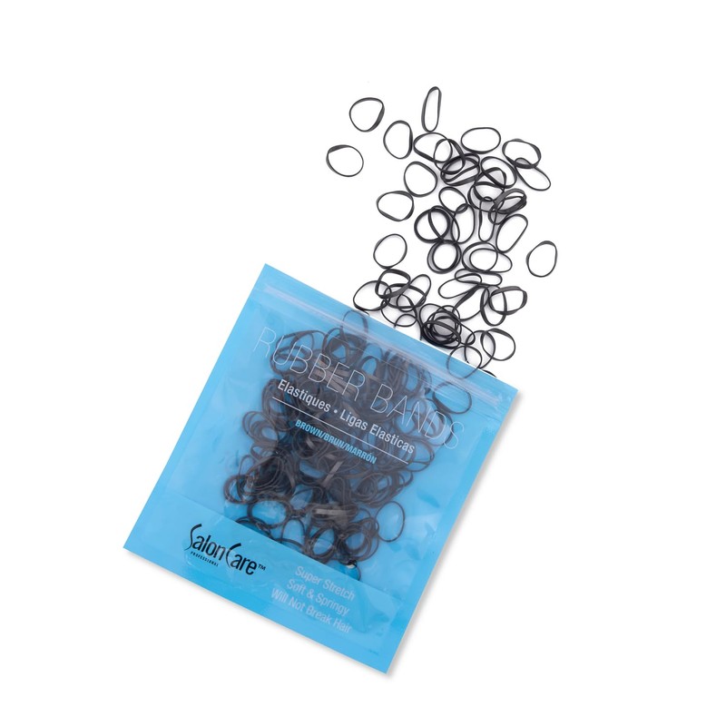 Salon Care Brown Rubber Bands (200 Count)