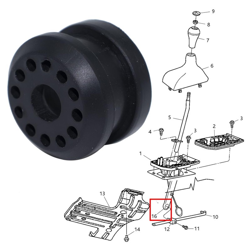 URSOGUDE 2PCS Transfer Case Shifter Linkage Control Lever Bushing Grommet