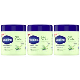 Vaseline Aloe Soothe Moisturizing Body Cream, 13.5oz (400ml) (Pack of 3)