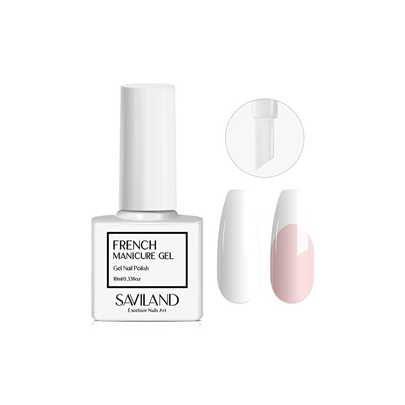 SAVILAND French Gel Nail Polish - 1PC 10ML White Gel