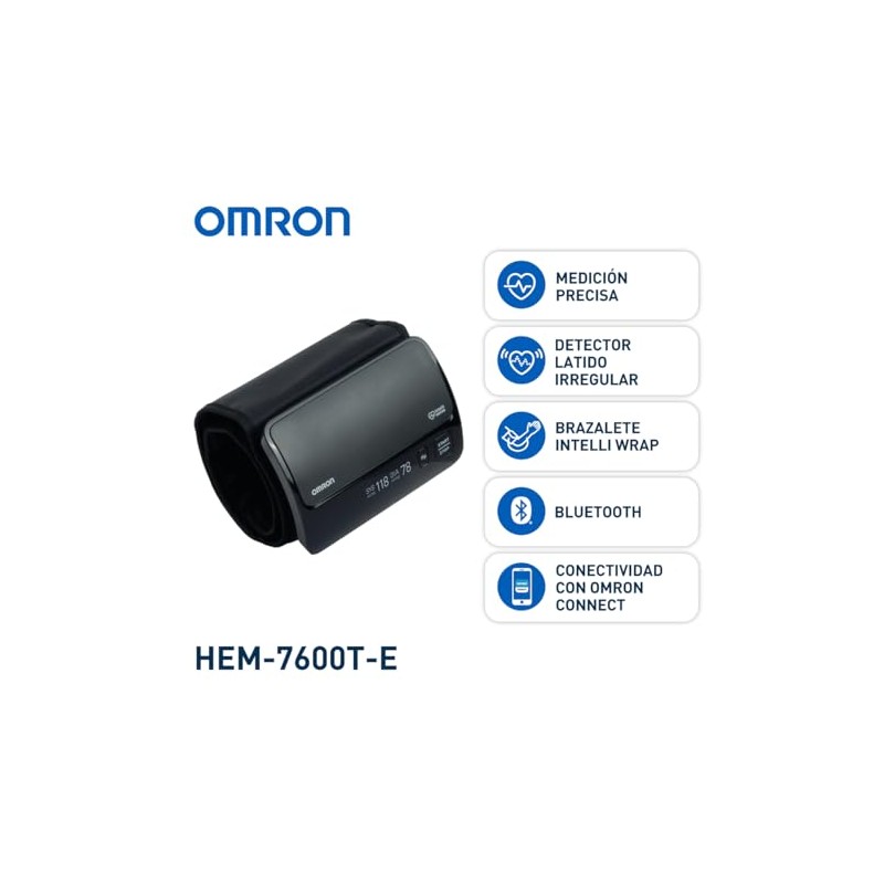 OMRON Baumanómetro automático de brazo EVOLV (HEM-7600T-E) compatible con app