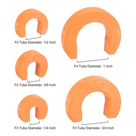 sourcing map 1Set 1/4 Inch 3/8 Inch 1/2 Inch 3/4 Inch 1 Inch Disconnect Clips for Easily Removing Push-fit Fitting U-Shaped Clips Fitting Slip Removal Tools