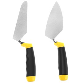 QWORK Masonry Hand Tool Set, 2 Pack 6 Inch Margin Trowel for Bricklaying, Pointing & Gauging Trowel Set with Soft Grip Handle