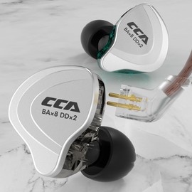 CCA C10 IEM - Auriculares híbridos de Alta definición (10 Unidades), Púrpura sin micrófono