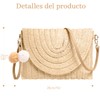 IUJWDA Bolsa de Playa para Mujer,Bandoleras tejidas para mujer,Tejidas Crossbody