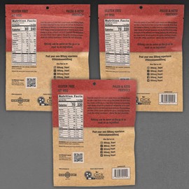 Biltong Depot Steak Slices Variety Pack (3oz, pack of 3): High Protein Snacks, No Sugar, Natural Dried Beef Jerky