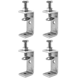 QWORK 4Pcs 304 Stainless Steel C Clamp Tiger Clamp, Heavy Duty C-clamp, for Home Improvement and Automotive Repair, Style 1