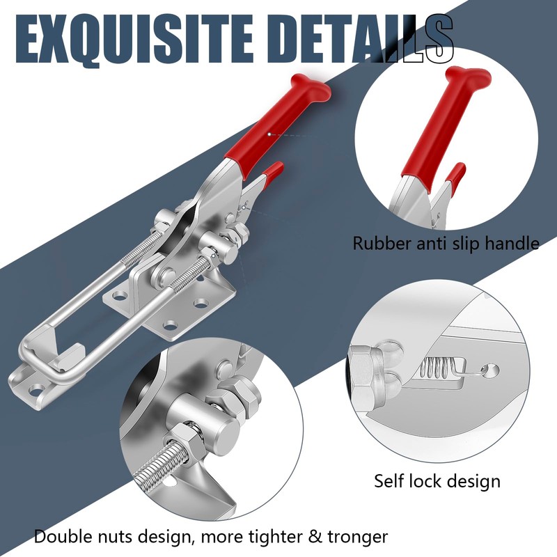 2 Pack Toggle Latch Clamp, Heavy Duty Latches, 2000Lbs Holding