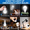 Ostwiki 6 Pack A19 Rechargeable Light Bulbs for Lamps 6500K