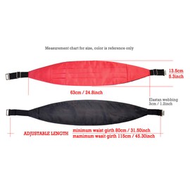Tuxedos Girdle Cummerbund Bow Tie Pocket Square Handkerchief Set Girdle Formal Solid Color Red