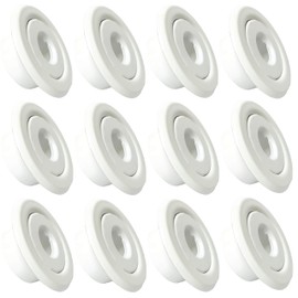 Happy Tree (12 Pack) 1/2" IPS Fire Sprinkler Head Semi-Recessed Escutcheon Plate 2 Piece Cover Ring White