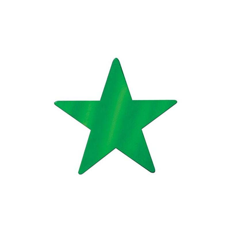 Beistle 9" Foil Green Star Cutout