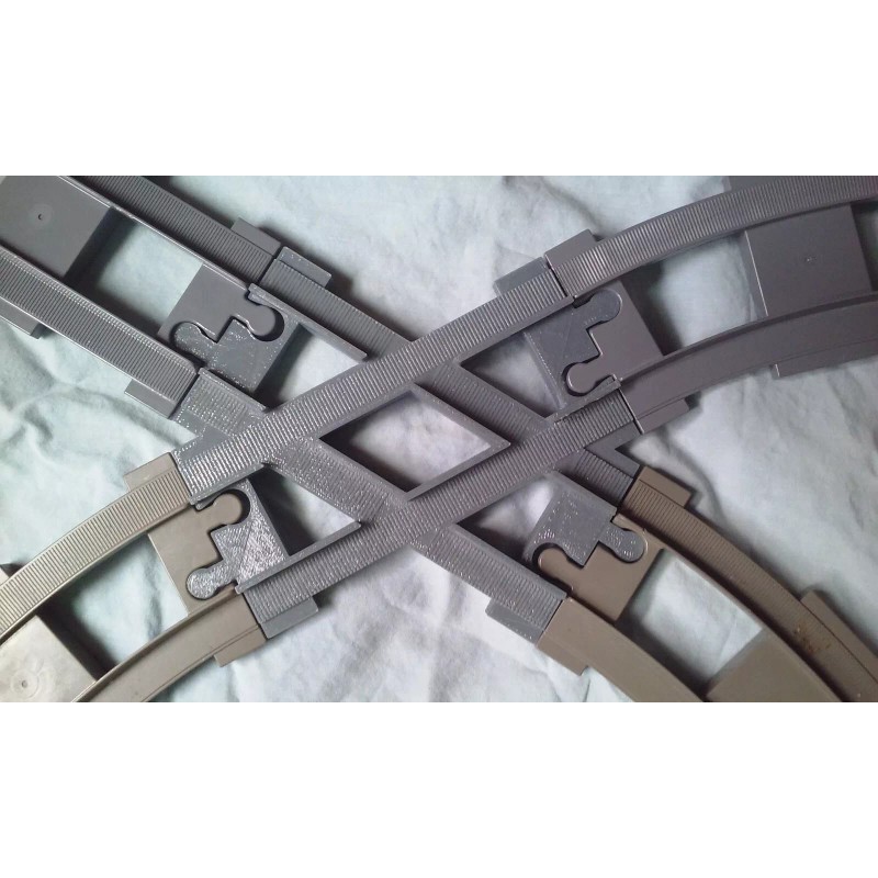 Duplo Compatible Custom Train Track Cross piece Compatible to Duplo