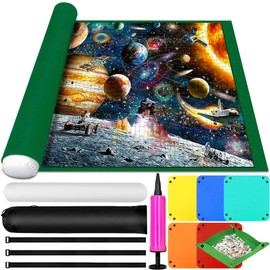 MOYKSRR Puzzle Mat, Puzzle Roll Mat for 1000 1500 2000 3000 Puzzle Pieces Puzzle Pad, Portable Puzzle Mat, Puzzle Roll Storage Mat, Puzzle Rolling Mat for Storing Puzzles, Puzzle Roll Mat